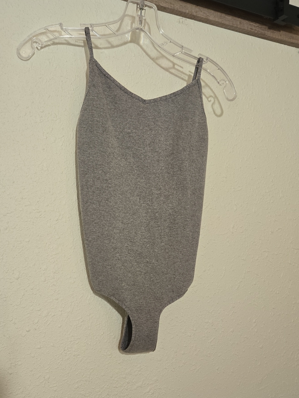 Pre-loved Free People Heather Gray Stretch Bodysuit